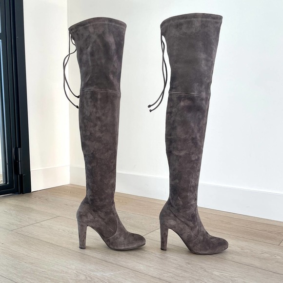 STUART WEITZMAN Highland OTK Suede Boots 6.5 - Picture 3 of 14